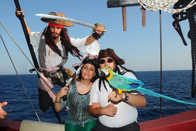 Alanya All Inclusive Pirate Boat Trip With Hotel Transfer - Swim stops in warm Mediterranean water