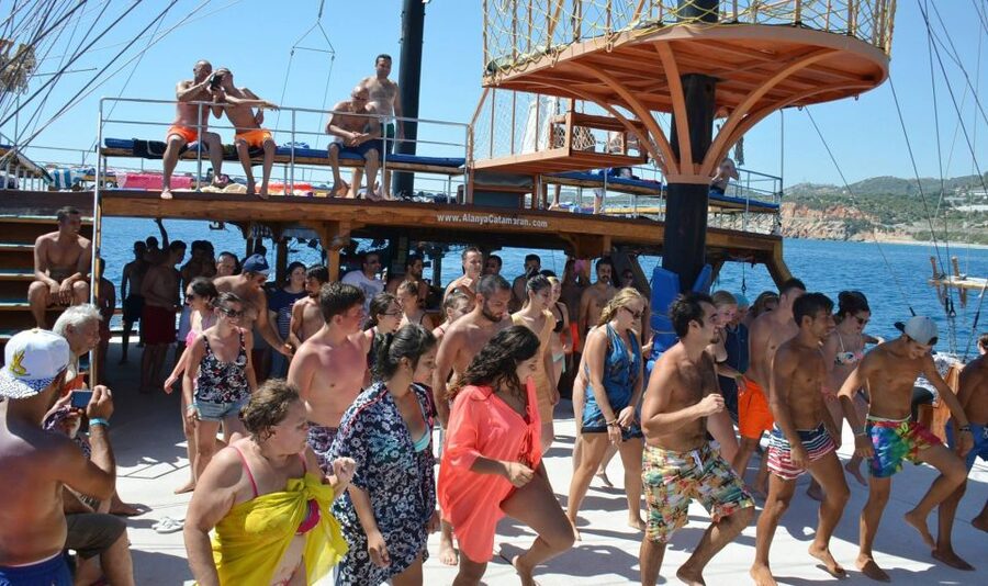 Alanya: Catamaran Boat Trip with Sunbathing and Swimming - Ulaş Beach, About Seven Kilometers From Central Alanya
