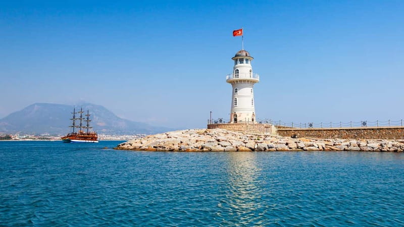 Alanya: Family-Friendly Catamaran Cruise with Castle Views - Sailing past Alanya Castle, the Red Tower, and the shipyard