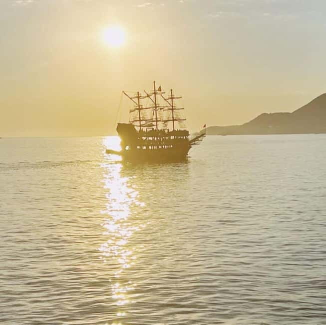 Alanya Optional Alcoholic Sunset Boat Cruise and Foam Party - Passing Alanya Castle and the sea caves