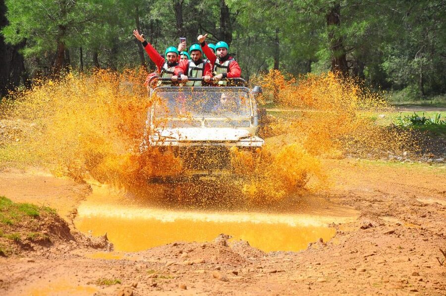 Alanya: Rafting, Zipline, Quad, Buggy, Jeep Tour with Lunch - Rafting 14 kilometres through the rapids