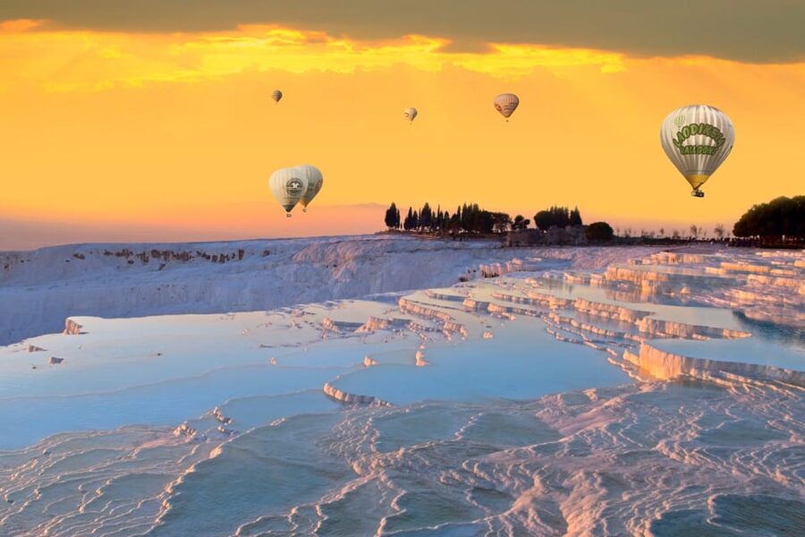 Alanya, Side, Antalya: Sunrise Balloon Tour in Pamukkale - Floating above Pamukkale as the sun rises