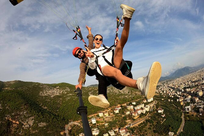 Alanya Tandem Paragliding Everyday w/ Free Hotel Transfer - What you see above Cleopatra Beach