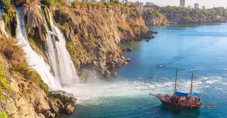 Antalya: Beach & Waterfalls Boat Trip w/ Lunch & Soft Drinks - Getting from your hotel to the port