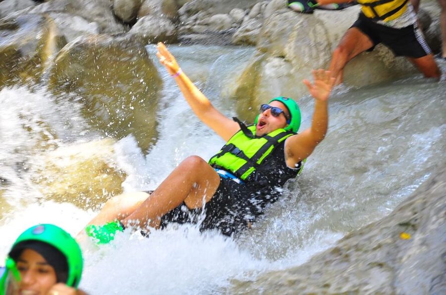 Antalya:Canyoning,Rafting,Zipline,Canyon visit with Lunch - Getting ready for cold canyon water