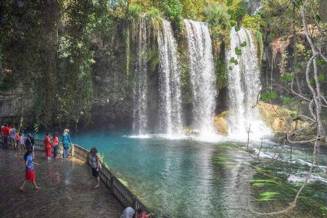 Antalya City Tour Full-Day Boat Tour Cable Car and Waterfall Peerless&Excellent - Lower Duden Waterfalls: where the river meets the sea