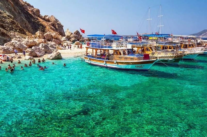 Antalya/Kemer: Adrasan Suluada Island Boat Tours with Lunch - From Antalya to Adrasan port at 7:30 AM