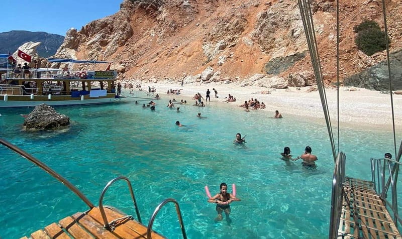 Antalya/Kemer: Adrasan Suluada Island Boat Tours with Lunch - Boarding the boat in Adrasan