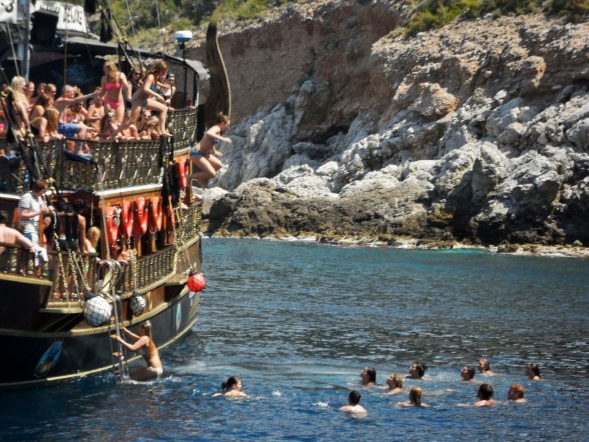 Antalya & Kemer: Pirate Boat Tour With Foam Party & Swimming - Cennet Cove and Aquarium Cove for clear-water swimming