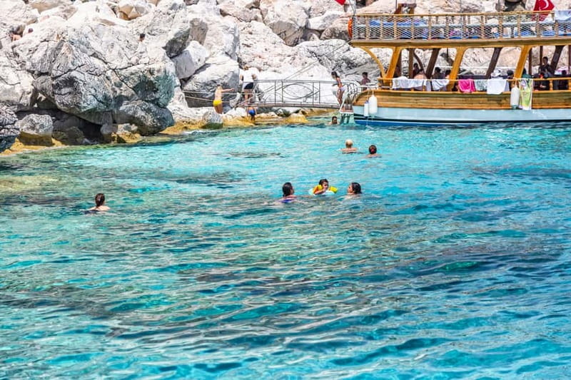 Antalya/Kemer: Suluada & Adrasan Boat Trip with Lunch - Leaving Adrasan Bay by boat