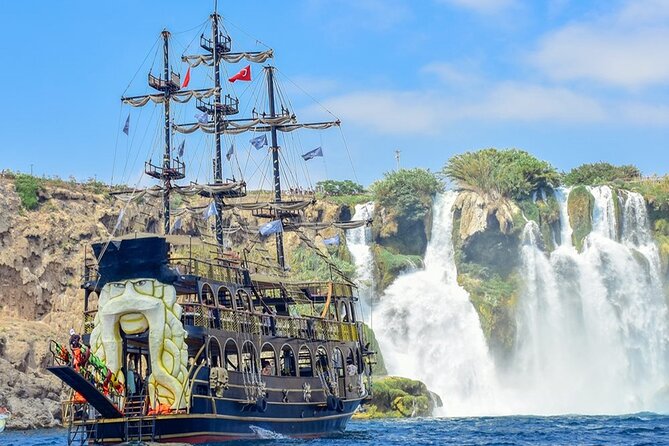 Antalya Lara Pirate Boat Trip w/Soft Drinks, Lunch & Pickup - Swimming in Antalya’s Clear Mediterranean Bays