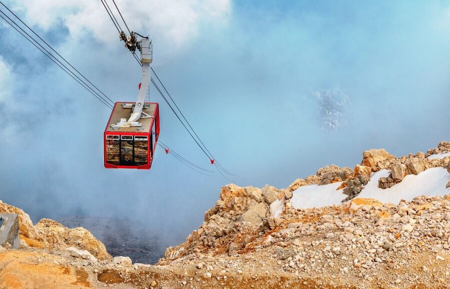 Antalya: Olympos Cable Car & Tahtali Mountains with Transfer - The summit restaurant and souvenir shops
