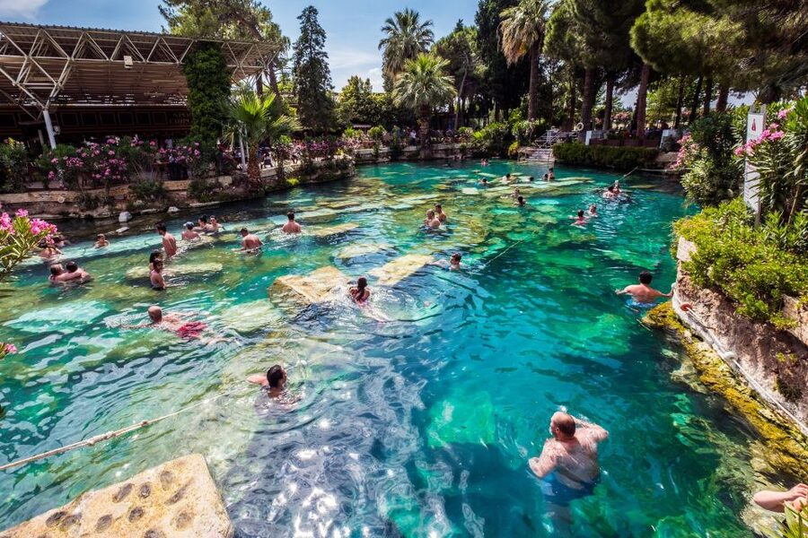 Antalya: Pamukkale Hot Springs & Hierapolis Small Group Tour - Lunch in Pamukkale