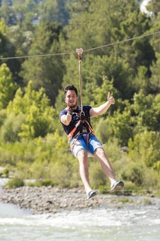 Antalya Rafting, Buggy/Quad, Zipline & Lunch with Swim Break - Zipline views over the canyon depend on your package