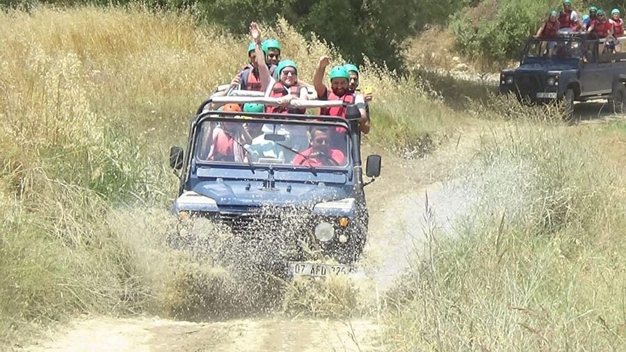 Antalya: Rafting Jeep Buggy&Quad Safari zipline canyon visit - The zipline and the canyon from above