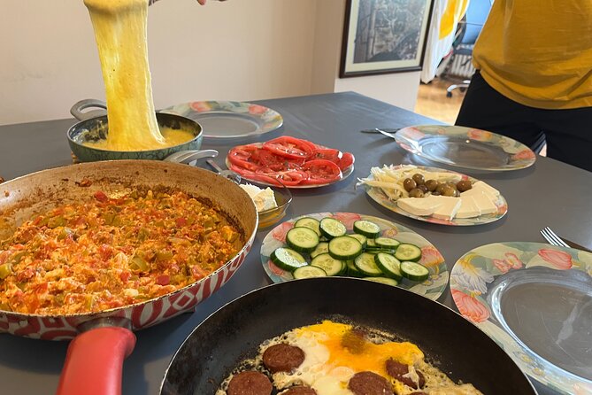 Authentic Turkish Antioch Breakfast with Local Sisters - Cold plates fill the table between hot dishes