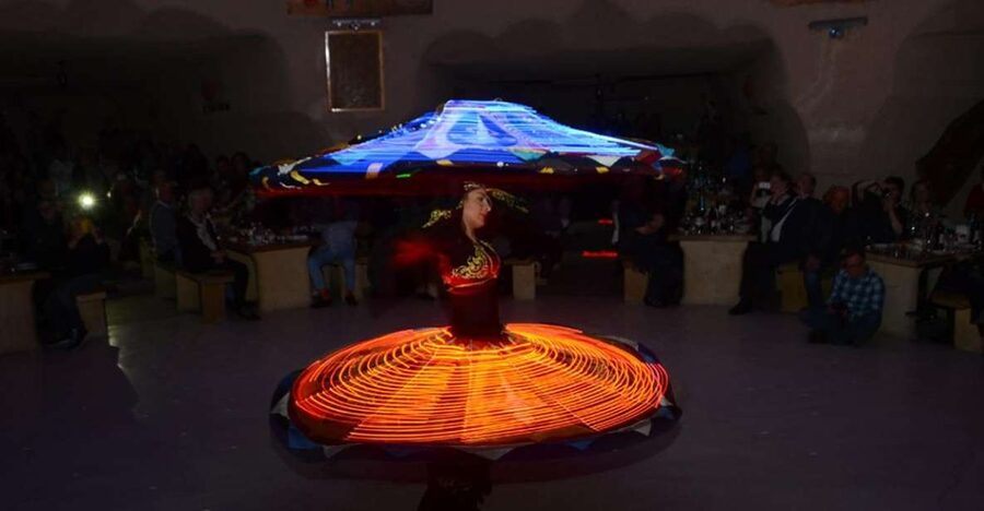 Avanos: Turkish Music and Dance Show with Dinner & Drinks - Entering the Avanos cave restaurant