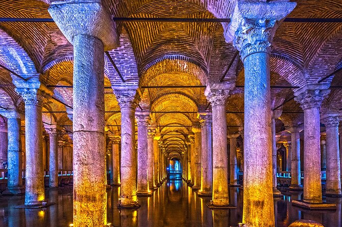 Basilica Cistern Skip the Line Ticket - Descending into the underground chamber