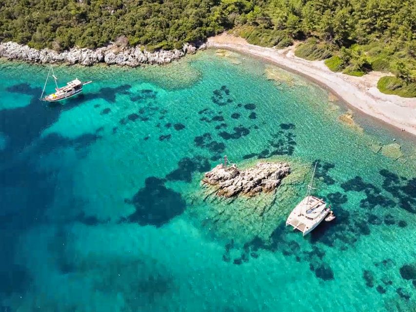 Bodrum: Orak Island Boat Tour with Swim Stops and Lunch - Setting out from Bodrum harbor