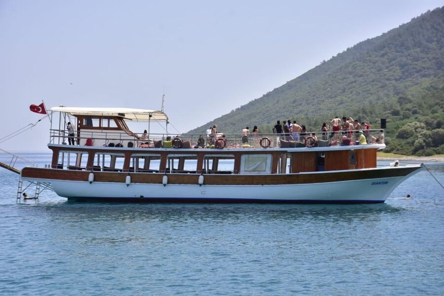 Bodrum: Orak Island Boat Tour with Swim Stops and Lunch - German Bay gives you the first taste of turquoise water
