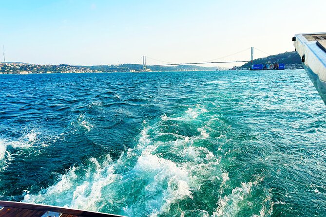 Bosphorus & Golden Horn: Sunset Yacht Cruise with Expert Guide - The Bosphorus Bridge after dark