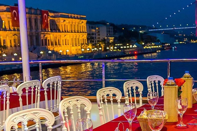 Bosphorus Sightseeing Cruise with Turkish Live Show and Dinner - Blue Mosque and Hagia Sophia at night