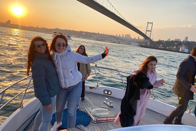 Bosphorus Sunset Yacht Cruise with Snacks and Live Guide - Galata Tower and Dolmabahçe Palace from the water