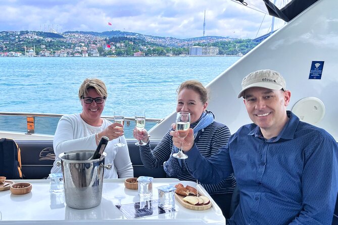 Bosphorus Yacht Cruise with Stopover on the Asian Side - (Morning or Afternoon) - Commentary, snacks, and the yacht experience