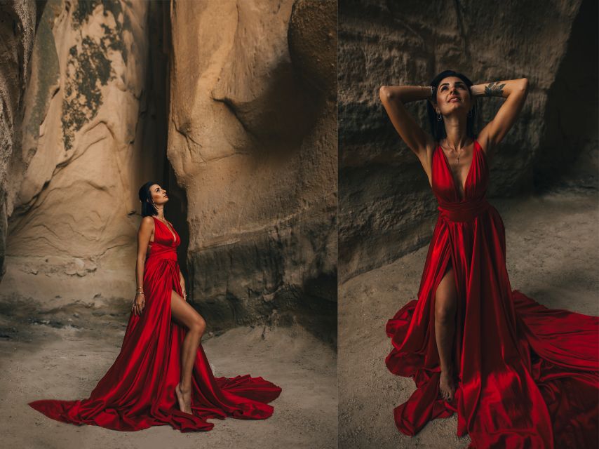 Cappadocia: Photo Shooting With Flying Dresses - Inside a fairy chimney cave