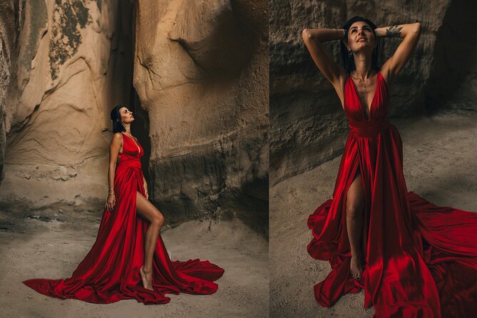 Cappadocia Photoshooting with Flying Dress - Love Valley and the golden-hour light