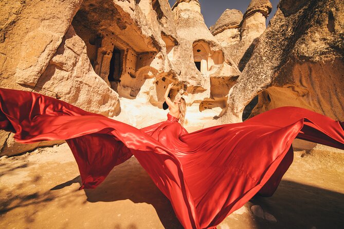 Cappadocia Private Flying Dress & Hot Air Balloon Photoshoot - Love Valley: wider views and dramatic rock shapes