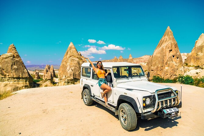Cappadocia Private Jeep Safari Tour with Hotel Pickup & Champagne - Rose Valley, one hour among red and pink rock