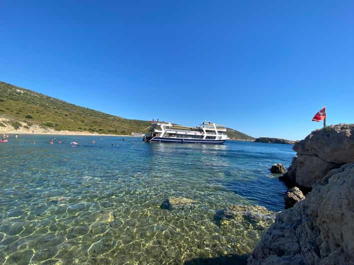 Cesme: Islands and Bays Boat Trip with BBQ Lunch - Donkey Island, or Goni, at the 75-minute stop