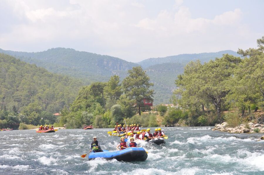 City of Side/Alanya: Koprulu Canyon Rafting Tour with Lunch - Body rafting in cold, clear water