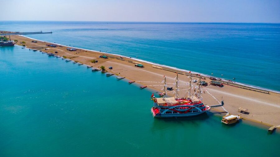 City of Side: All-Inclusive Boat Ride and Foam Party - The river mouth and the first swim
