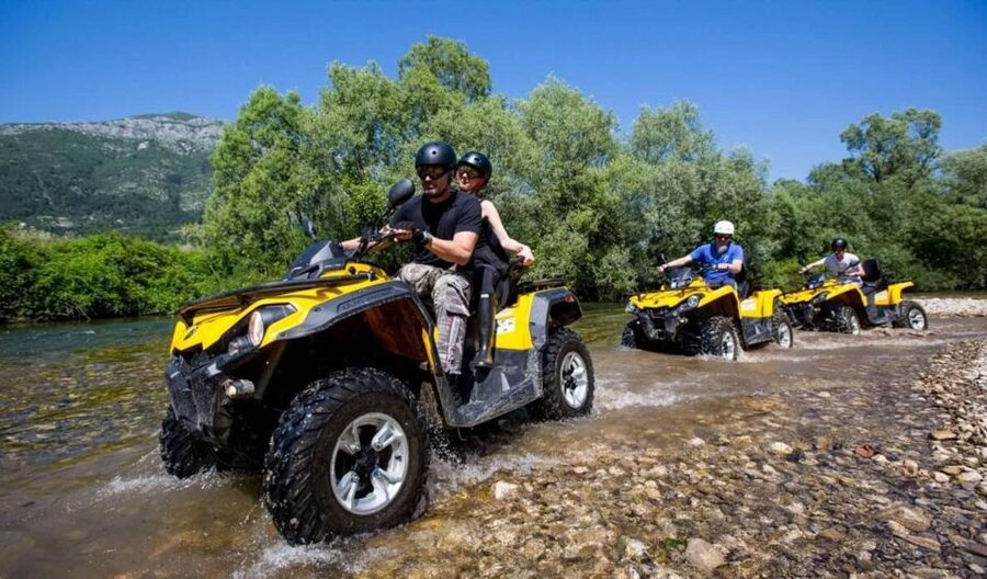 City of Side: Forest Quad-Bike Tour with Hotel Transfers - Dust, rocks, mud, and water on the forest route