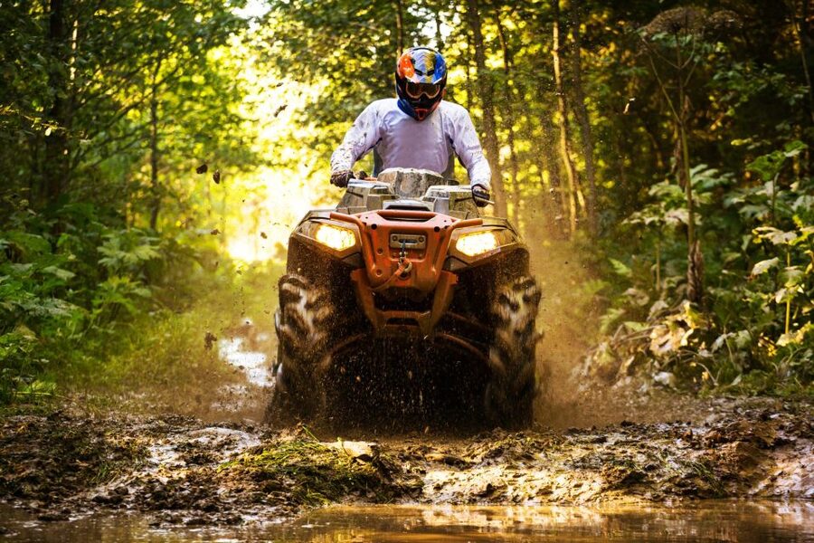 City of Side: Forest Quad-Bike Tour with Hotel Transfers - Learning to control the quad before the real ride