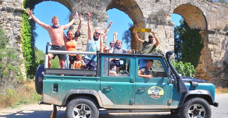 City of Side: Green Canyon Jeep Tour, Boat Trip & Waterfall - Green Lake by boat, with a swim break