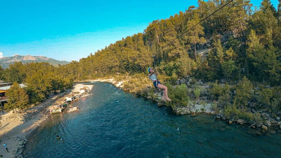 City of Side: Quad, Buggy, Rafting & Zipline Tour with Lunch - Lunch beside the river