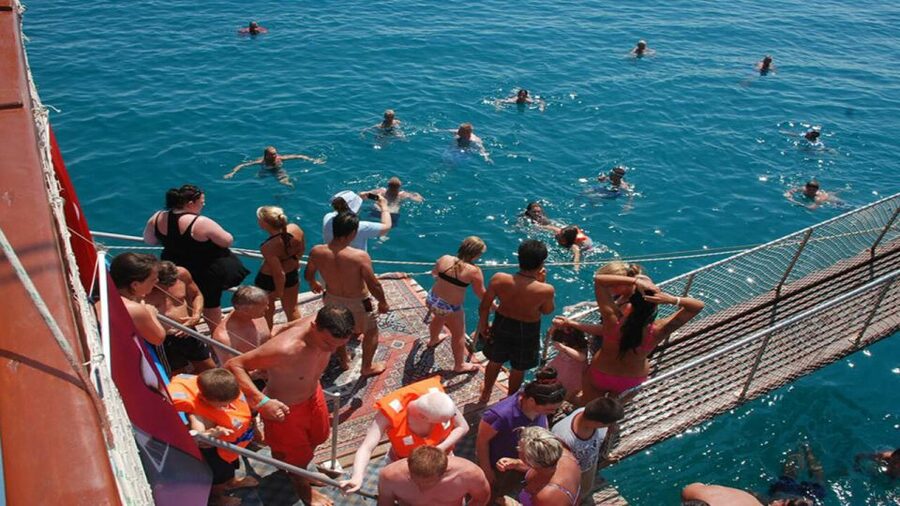 City of Side: Side & Caretta Bay Boat Trip w/ Lunch & Drinks - Seeing ancient Side from the water