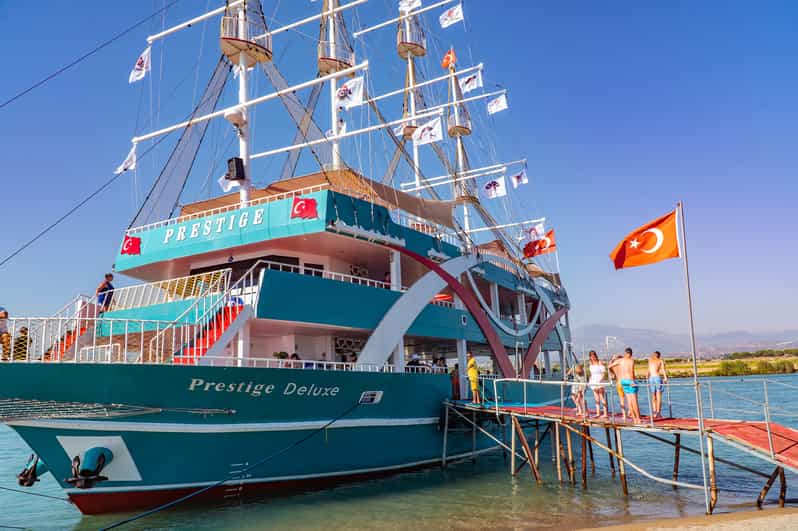 City of Side: Sightseeing Cruise w/ Swim Stops & Foam Party - The river mouth and the first swim at Cennet Play