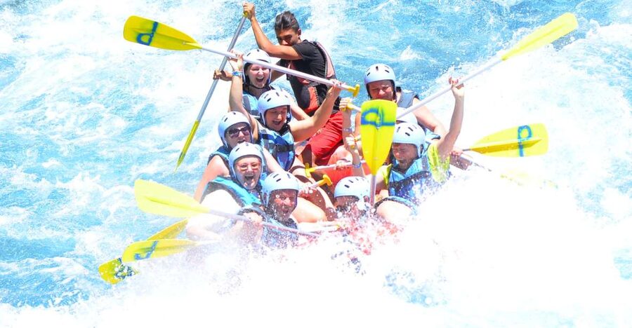 City of Side: Whitewater Rafting in Koprulu Canyon - Getting fitted with a helmet, life vest, and paddle