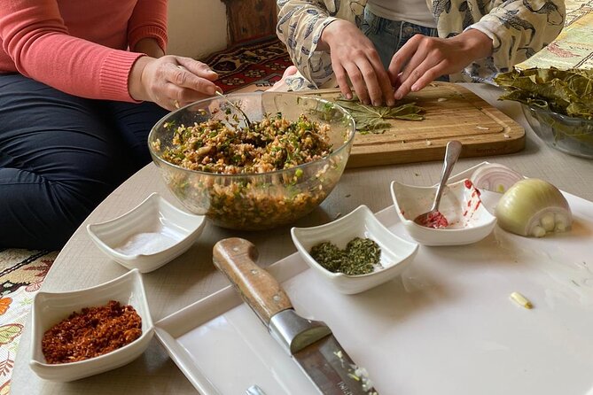 Cooking Class in Authentic Etrim Village - Rolling grape leaves and helping in the kitchen