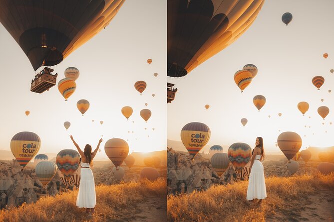 Fascinating Cappadocia Photoshoot by Private Minivan - Love Valley: your first balloon backdrop