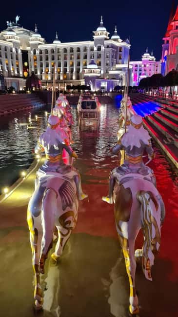 From Alanya: Land of Legends Night Show with Hotel Transfers - Stop three: the boat parade and fairy tale characters