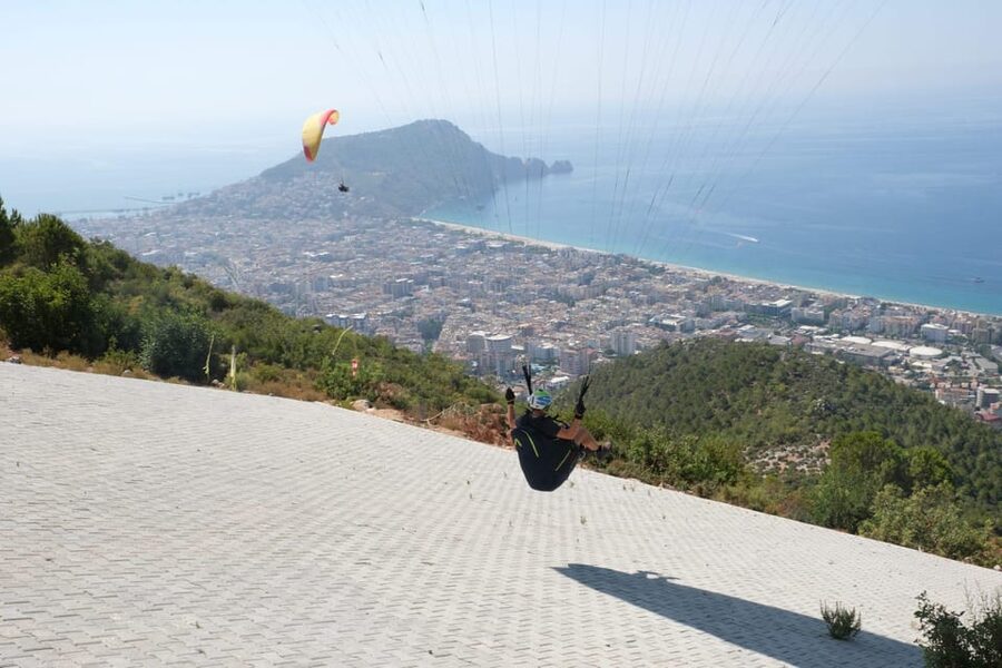 From Antalya, Belek, Side Alanya Paragliding Experience - Landing back on the beach