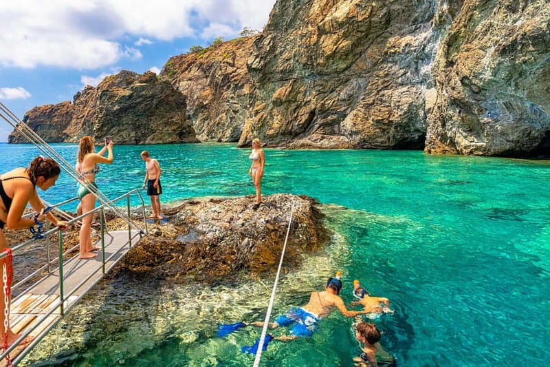 From Antalya: Half-Day Boat Tour to Düden Waterfalls - The first swimming break