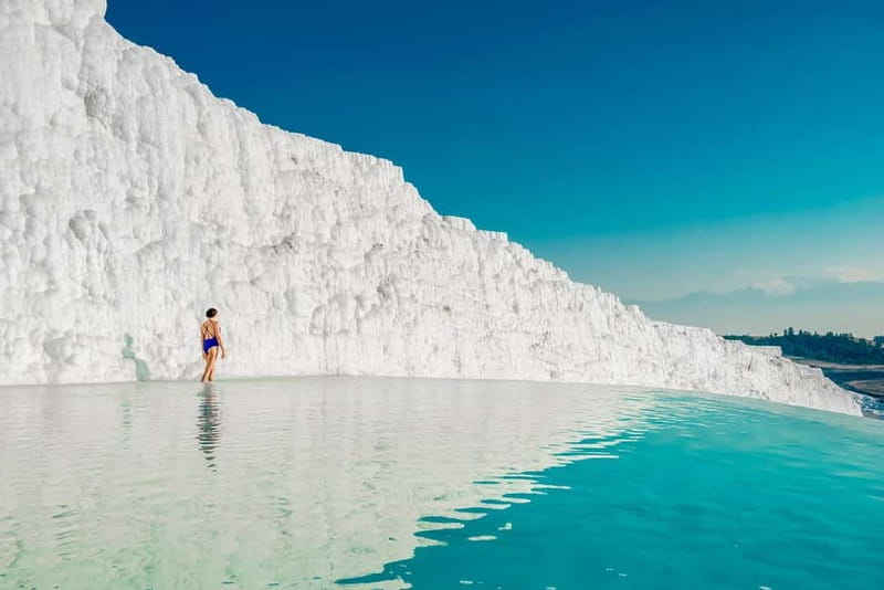From Antalya/Kemer: Pamukkale & Hierapolis Day Trip w/Meals - Walking onto Pamukkale’s white travertines