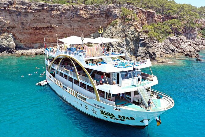 From Antalya To Kemer Mega Star Boat Trip w/Free Transfer - Lunch, drinks, and what to pack