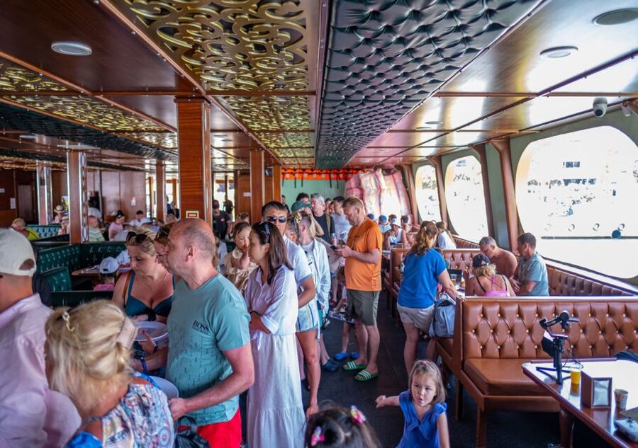 From City of Side and Alanya: Legends and Pirates Yacht Tour - The foam party and final swim